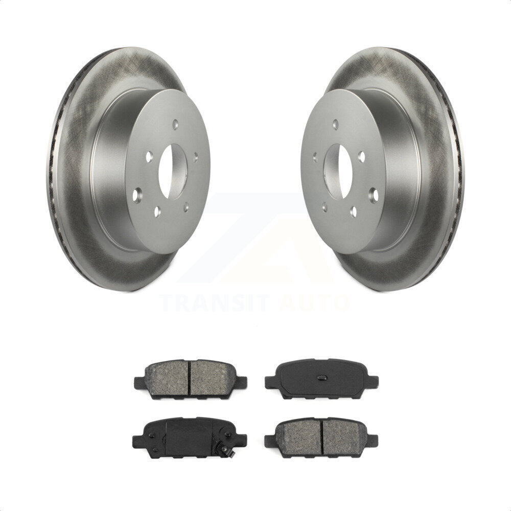 [Arrière] Kit de disque (revêtu) et plaquette (semi-métallique) de frein pour Nissan Murano INFINITI Pathfinder QX60 Q50 Quest FX35 JX35 Q60 M37 QX70 Q70 Q70L FX45 FX37 M56 M35h KGS-101321 par Transit Auto