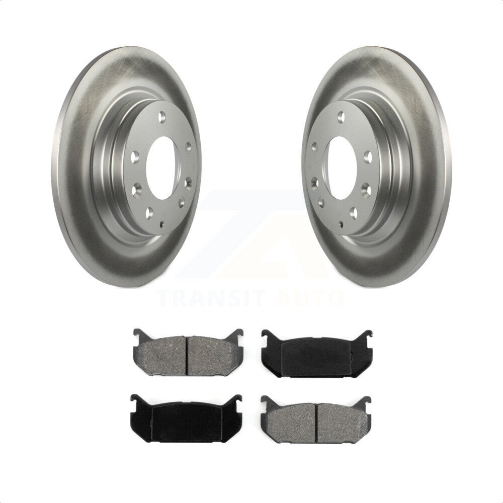 [Arrière] Kit de disque (revêtu) et plaquette (semi-métallique) de frein pour 1998-2002 Mazda 626 rear brakes KGS-101325 par Transit Auto