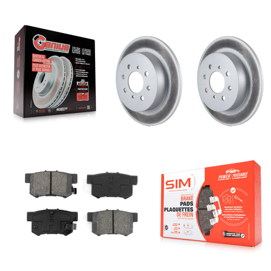 [Arrière] Kit de disque (revêtu) et plaquette (semi-métallique) de frein pour Honda Civic Acura EL KGS-101326
