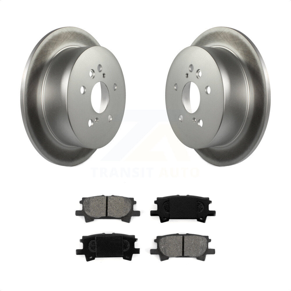 [Arrière] Kit de disque (revêtu) et plaquette (semi-métallique) de frein pour Lexus Toyota Highlander RX350 RX330 RX400h KGS-101332 par Transit Auto