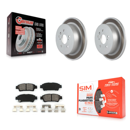 [Arrière] Kit de disque (revêtu) et plaquette (semi-métallique) de frein pour 2004-2010 Toyota Sienna KGS-101333