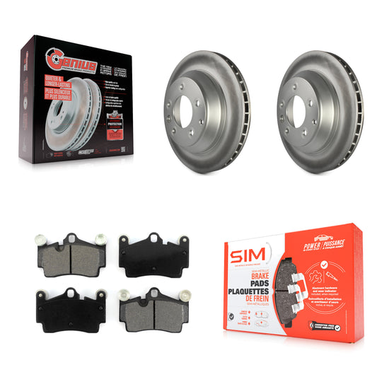 [Arrière] Kit de disque (revêtu) et plaquette (semi-métallique) de frein pour Audi Q7 Porsche Cayenne Volkswagen Touareg KGS-101335