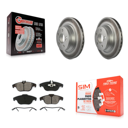 [Arrière] Kit de disque (revêtu) et plaquette (semi-métallique) de frein pour Mercedes-Benz GLK350 E350 GLK250 KGS-101336