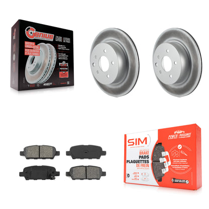 [Arrière] Kit de disque (revêtu) et plaquette (semi-métallique) de frein pour Nissan INFINITI Maxima G37 G35 M35 370Z 350Z QX50 EX35 G25 M45 Q40 EX37 Z KGS-101350