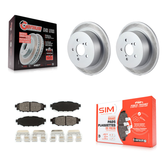 [Arrière] Kit de disque (revêtu) et plaquette (semi-métallique) de frein pour Subaru Outback Legacy KGS-101356