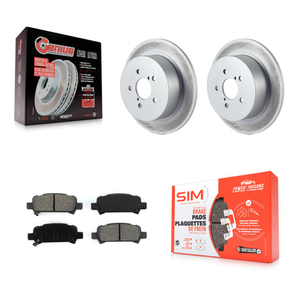 [Arrière] Kit de disque (revêtu) et plaquette (semi-métallique) de frein pour 2008-2009 Subaru Legacy 3.0L avec 17" Factory Wheels KGS-101357