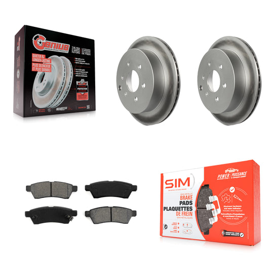 [Arrière] Kit de disque (revêtu) et plaquette (semi-métallique) de frein pour Nissan Frontier Xterra Suzuki Equator KGS-101358
