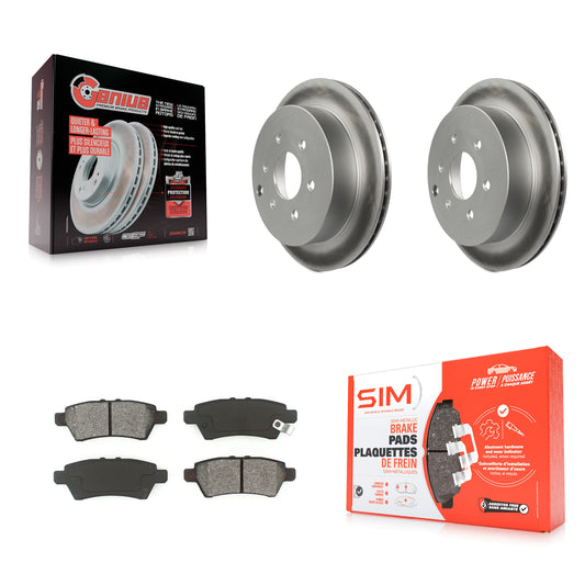 [Arrière] Kit de disque (revêtu) et plaquette (semi-métallique) de frein pour 2006-2007 Nissan Xterra KGS-101359