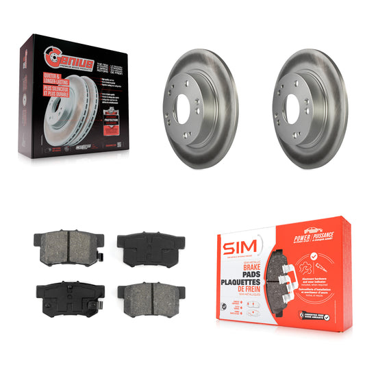 [Arrière] Kit de disque (revêtu) et plaquette (semi-métallique) de frein pour Honda Civic Acura ILX CSX KGS-101364