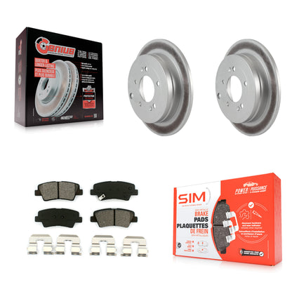 [Arrière] Kit de disque (revêtu) et plaquette (semi-métallique) de frein pour Kia Amanti Hyundai Azera KGS-101365