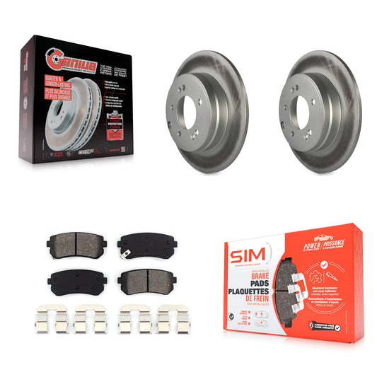 [Arrière] Kit de disque (revêtu) et plaquette (semi-métallique) de frein pour Hyundai Sonata Tucson Kia Cadenza KGS-101368