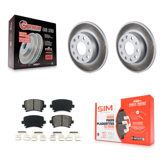 [Arrière] Kit de disque (revêtu) et plaquette (semi-métallique) de frein pour Volkswagen Jetta Rabbit Audi A3 Quattro KGS-101371