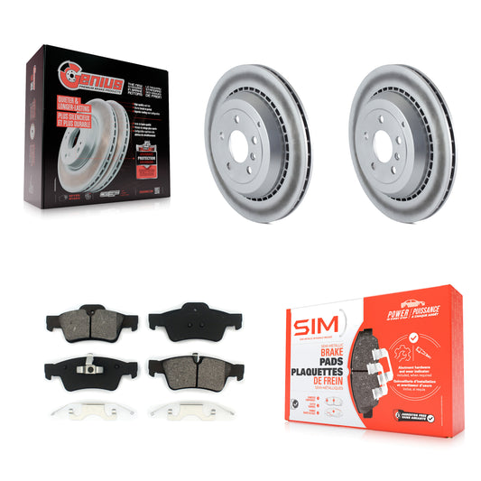 [Arrière] Kit de disque (revêtu) et plaquette (semi-métallique) de frein pour Mercedes-Benz ML350 GL450 R350 GL550 GL350 ML500 ML550 GL320 R500 R320 KGS-101373