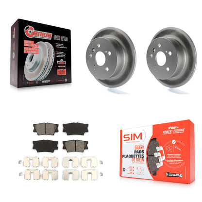 [Arrière] Kit de disque (revêtu) et plaquette (semi-métallique) de frein pour Toyota Camry Lexus ES350 Avalon KGS-101379