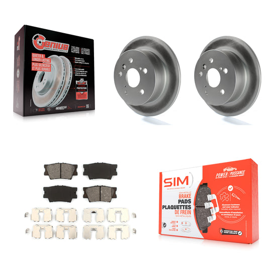 [Arrière] Kit de disque (revêtu) et plaquette (semi-métallique) de frein pour Toyota Camry Lexus ES350 Avalon KGS-101379