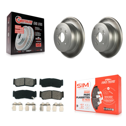 [Arrière] Kit de disque (revêtu) et plaquette (semi-métallique) de frein pour 2007-2009 Hyundai Santa Fe KGS-101384