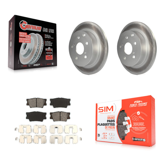 [Arrière] Kit de disque (revêtu) et plaquette (semi-métallique) de frein pour Toyota RAV4 Lexus HS250h KGS-101385