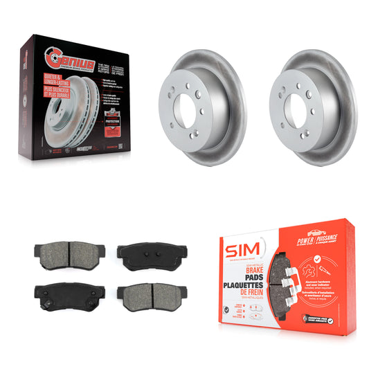 [Arrière] Kit de disque (revêtu) et plaquette (semi-métallique) de frein pour Hyundai Elantra KGS-101396