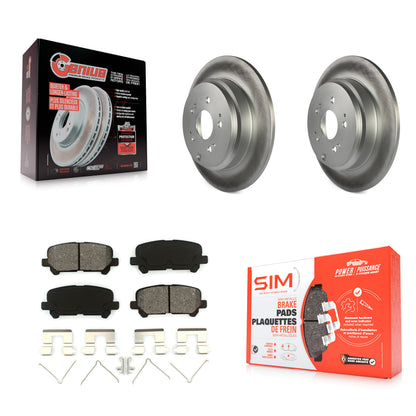 [Arrière] Kit de disque (revêtu) et plaquette (semi-métallique) de frein pour Honda Odyssey Pilot Acura MDX ZDX KGS-101400
