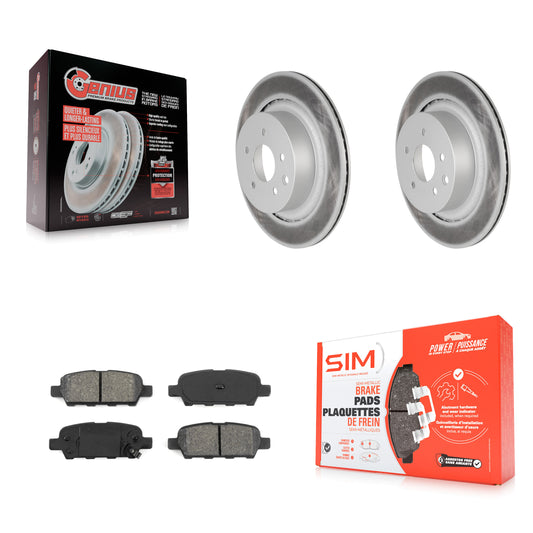 [Arrière] Kit de disque (revêtu) et plaquette (semi-métallique) de frein pour INFINITI G37 G35 Q60 KGS-101401