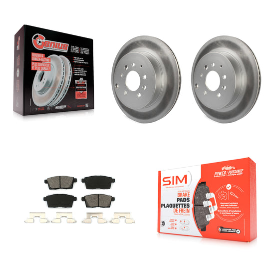 [Arrière] Kit de disque (revêtu) et plaquette (semi-métallique) de frein pour 2007-2015 Mazda CX-9 KGS-101404