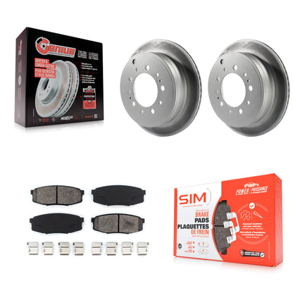[Arrière] Kit de disque (revêtu) et plaquette (semi-métallique) de frein pour Toyota Tundra Sequoia Lexus LX570 Land Cruiser KGS-101405