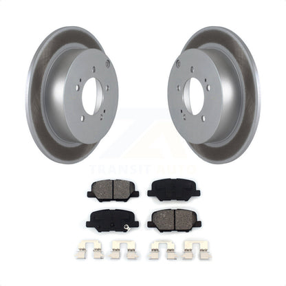 [Arrière] Kit de disque (revêtu) et plaquette (semi-métallique) de frein pour 2013 Mitsubishi Outlander 3.0L KGS-101408 par Transit Auto