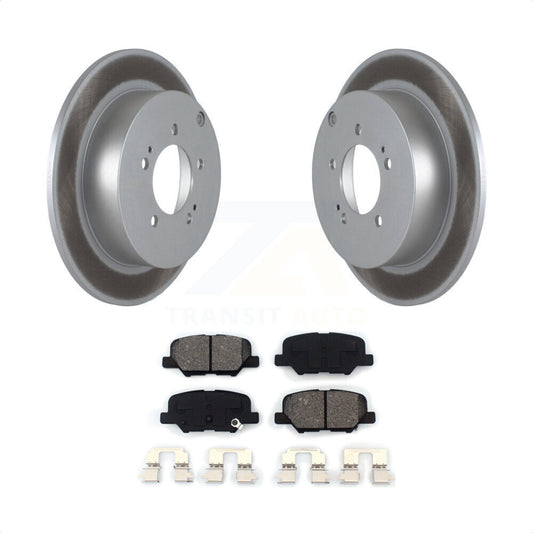 [Arrière] Kit de disque (revêtu) et plaquette (semi-métallique) de frein pour 2013 Mitsubishi Outlander 3.0L KGS-101408 par Transit Auto