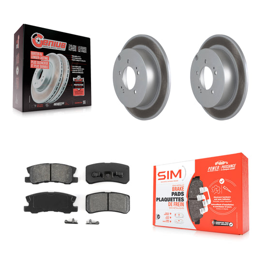[Arrière] Kit de disque (revêtu) et plaquette (semi-métallique) de frein pour Mitsubishi Lancer Outlander KGS-101409