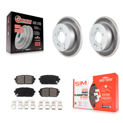 [Arrière] Kit de disque (revêtu) et plaquette (semi-métallique) de frein pour 2007-2012 Kia Rondo KGS-101411