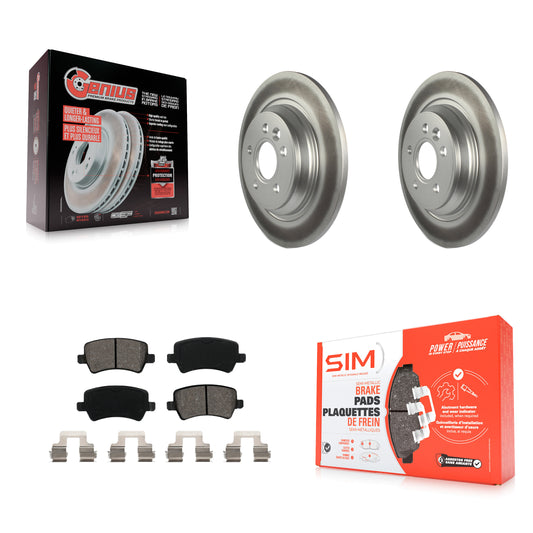[Arrière] Kit de disque (revêtu) et plaquette (semi-métallique) de frein pour Volvo S60 XC70 S80 V60 Cross Country V70 KGS-101414