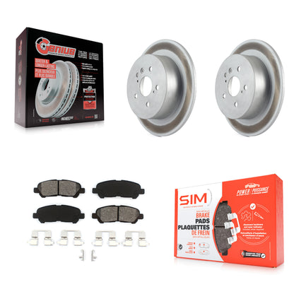 [Arrière] Kit de disque (revêtu) et plaquette (semi-métallique) de frein pour 2008-2013 Toyota Highlander KGS-101418