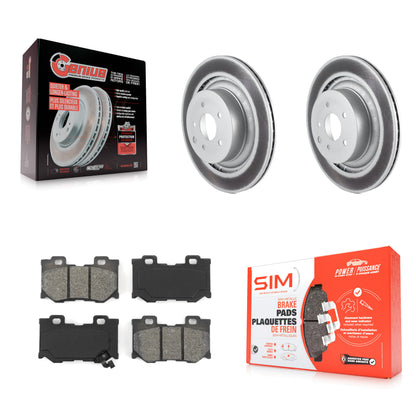 [Arrière] Kit de disque (revêtu) et plaquette (semi-métallique) de frein pour INFINITI G37 Nissan 370Z Q60 Z KGS-101425