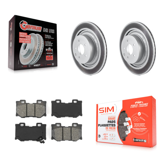 [Arrière] Kit de disque (revêtu) et plaquette (semi-métallique) de frein pour INFINITI G37 Nissan 370Z Q60 Z KGS-101425