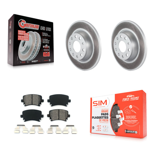 [Arrière] Kit de disque (revêtu) et plaquette (semi-métallique) de frein pour Volkswagen Jetta Passat GTI Eos Audi A3 Quattro Golf KGS-101428