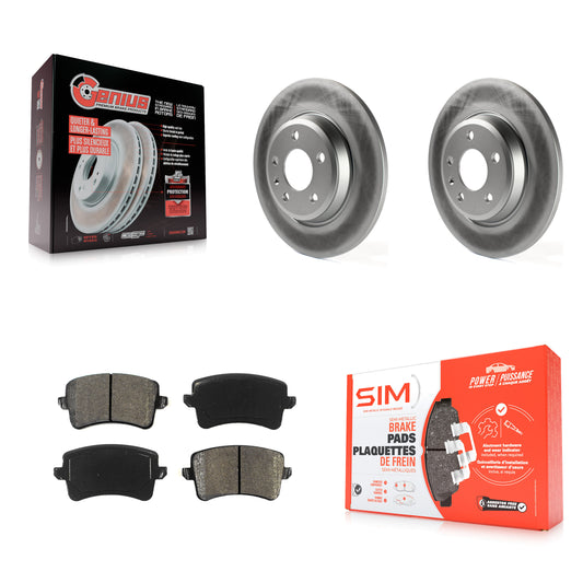 [Arrière] Kit de disque (revêtu) et plaquette (semi-métallique) de frein pour Audi Q5 A4 Quattro A5 allroad S5 KGS-101430