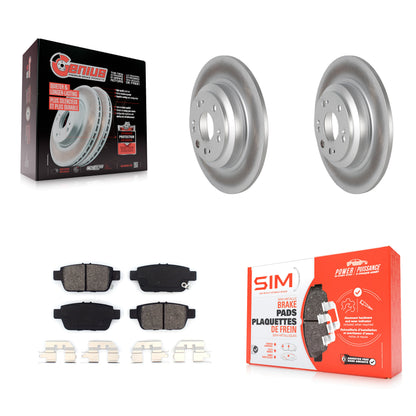 [Arrière] Kit de disque (revêtu) et plaquette (semi-métallique) de frein pour 2009-2014 Acura TL KGS-101436