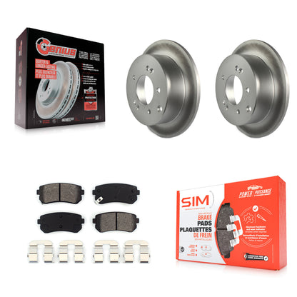 [Arrière] Kit de disque (revêtu) et plaquette (semi-métallique) de frein pour Kia Forte Koup Forte5 KGS-101438