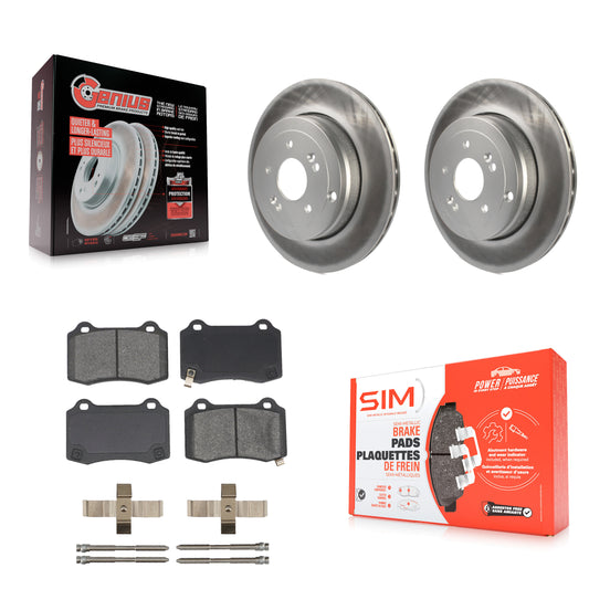 [Arrière] Kit de disque (revêtu) et plaquette (semi-métallique) de frein pour Hyundai Genesis Coupe KGS-101441