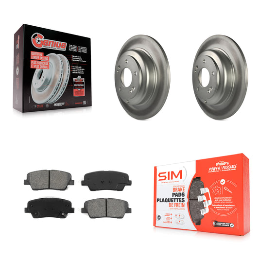 [Arrière] Kit de disque (revêtu) et plaquette (semi-métallique) de frein pour Hyundai Genesis Coupe KGS-101442