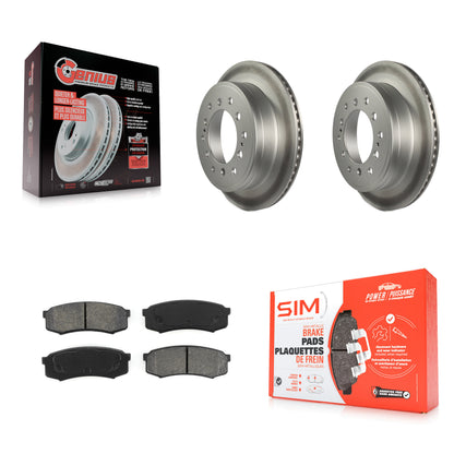 [Arrière] Kit de disque (revêtu) et plaquette (semi-métallique) de frein pour Toyota 4Runner Lexus GX460 FJ Cruiser KGS-101444