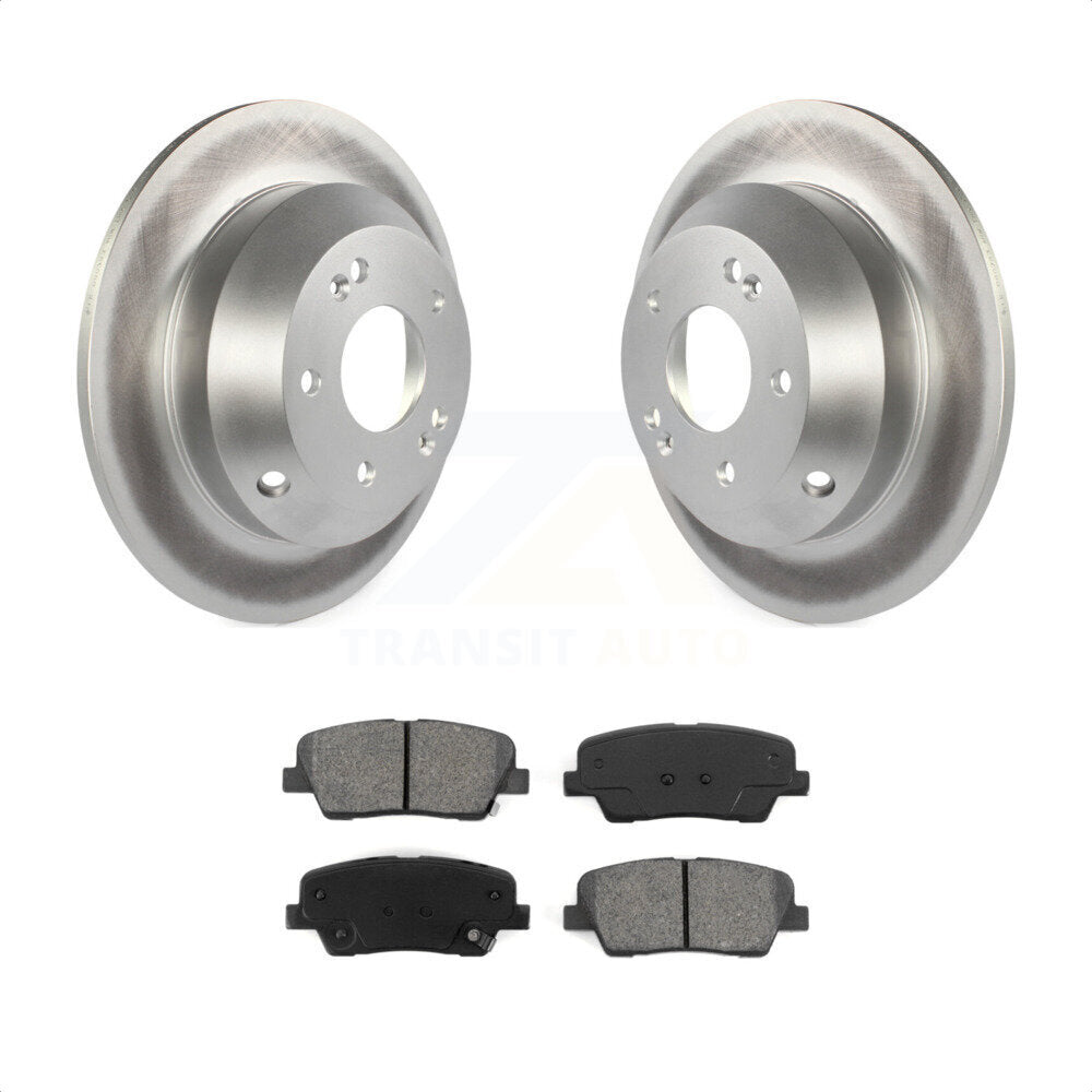 [Arrière] Kit de disque (revêtu) et plaquette (semi-métallique) de frein pour Kia Sorento Hyundai Santa Fe Sport XL KGS-101445 par Transit Auto