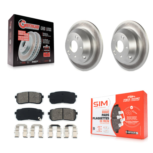 [Arrière] Kit de disque (revêtu) et plaquette (semi-métallique) de frein pour 2015-2021 Kia Sedona KGS-101446
