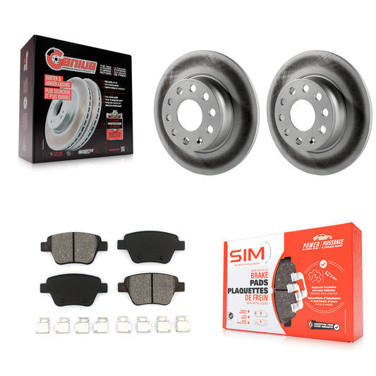[Arrière] Kit de disque (revêtu) et plaquette (semi-métallique) de frein pour Volkswagen Jetta Passat Beetle Golf GTI Eos Audi A3 Quattro KGS-101450