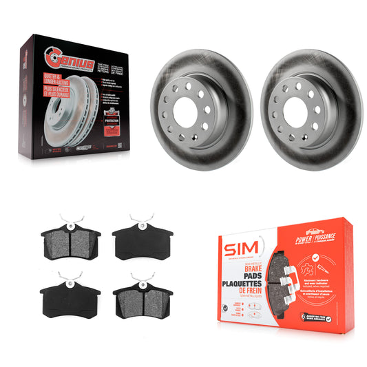 [Arrière] Kit de disque (revêtu) et plaquette (semi-métallique) de frein pour Volkswagen Beetle Golf avec 272mm Diameter Rotor KGS-101451