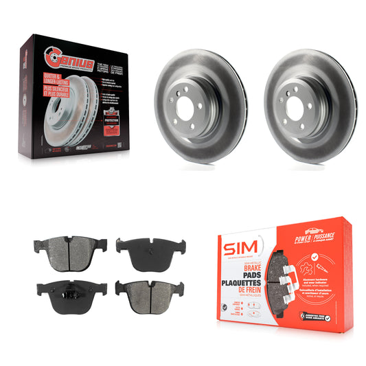 [Arrière] Kit de disque (revêtu) et plaquette (semi-métallique) de frein pour BMW 750Li xDrive 750i 550i GT Alpina B7 760Li B7L ActiveHybrid 7 KGS-101452
