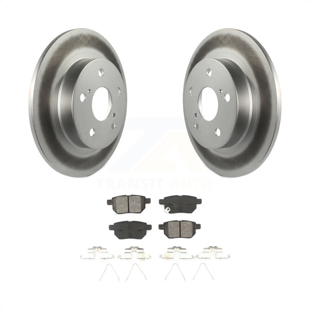 [Arrière] Kit de disque (revêtu) et plaquette (semi-métallique) de frein pour 2011-2016 Scion tC KGS-101454 par Transit Auto