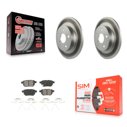 [Arrière] Kit de disque (revêtu) et plaquette (semi-métallique) de frein pour 2011-2016 Scion tC KGS-101454