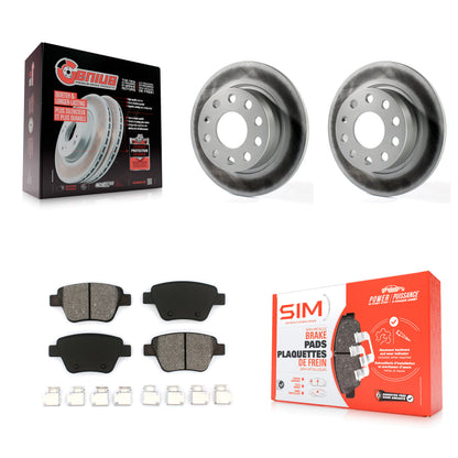 [Arrière] Kit de disque (revêtu) et plaquette (semi-métallique) de frein pour Volkswagen Beetle GTI Eos avec 253mm Diameter Rotor KGS-101455