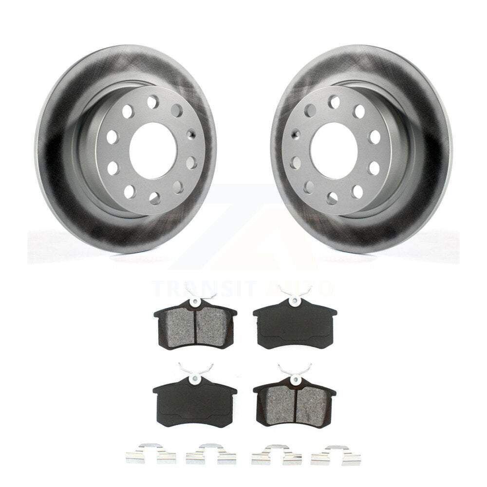 [Arrière] Kit de disque (revêtu) et plaquette (semi-métallique) de frein pour 2011 Volkswagen Jetta avec 253mm Diameter Rotor KGS-101456